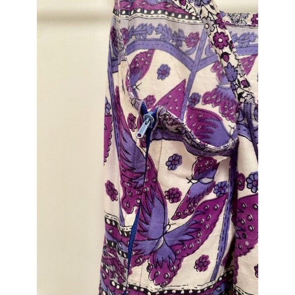 VTG Y2K Butterfly Mini Sun Dress Sz Small  Purple Fairy Boho Ethereal Floral - Picture 8 of 10